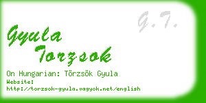 gyula torzsok business card